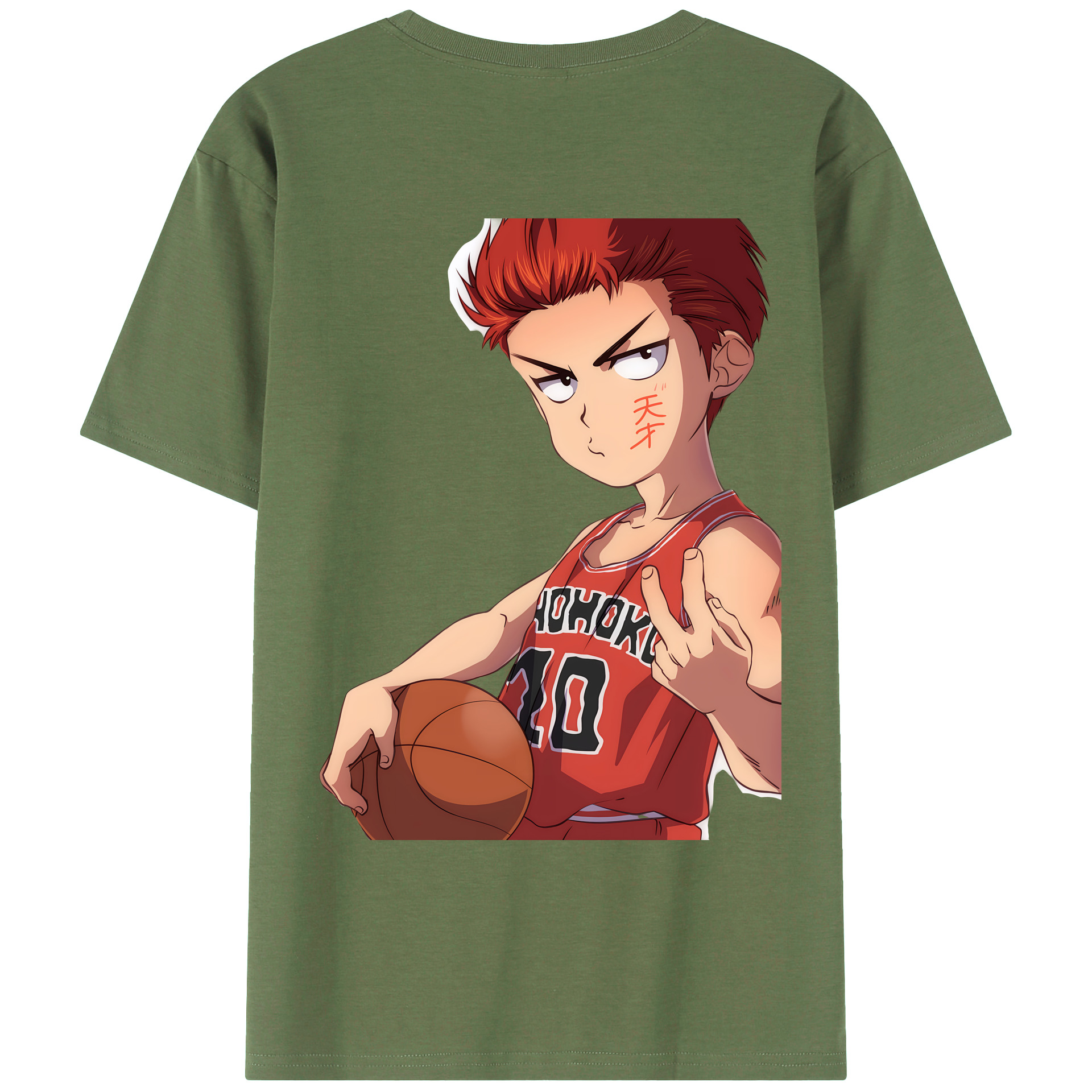 （画像用） SLAM DUNK／スラムダンク 綿100％ メンズ半袖Tシャツ（バックプリント） 通気性